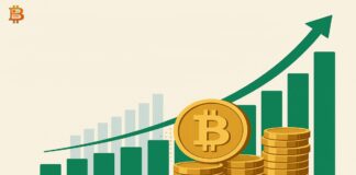 Graphique montrant les flux records des ETF Bitcoin US avec BlackRock et Fidelity en tête